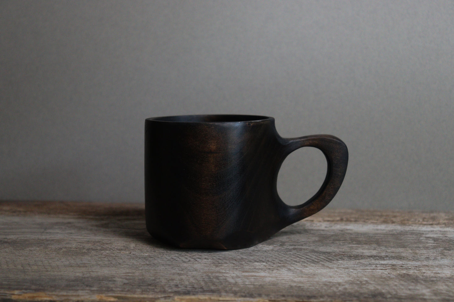 blackened cherry handled mug