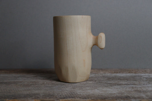 hard maple knobby mug