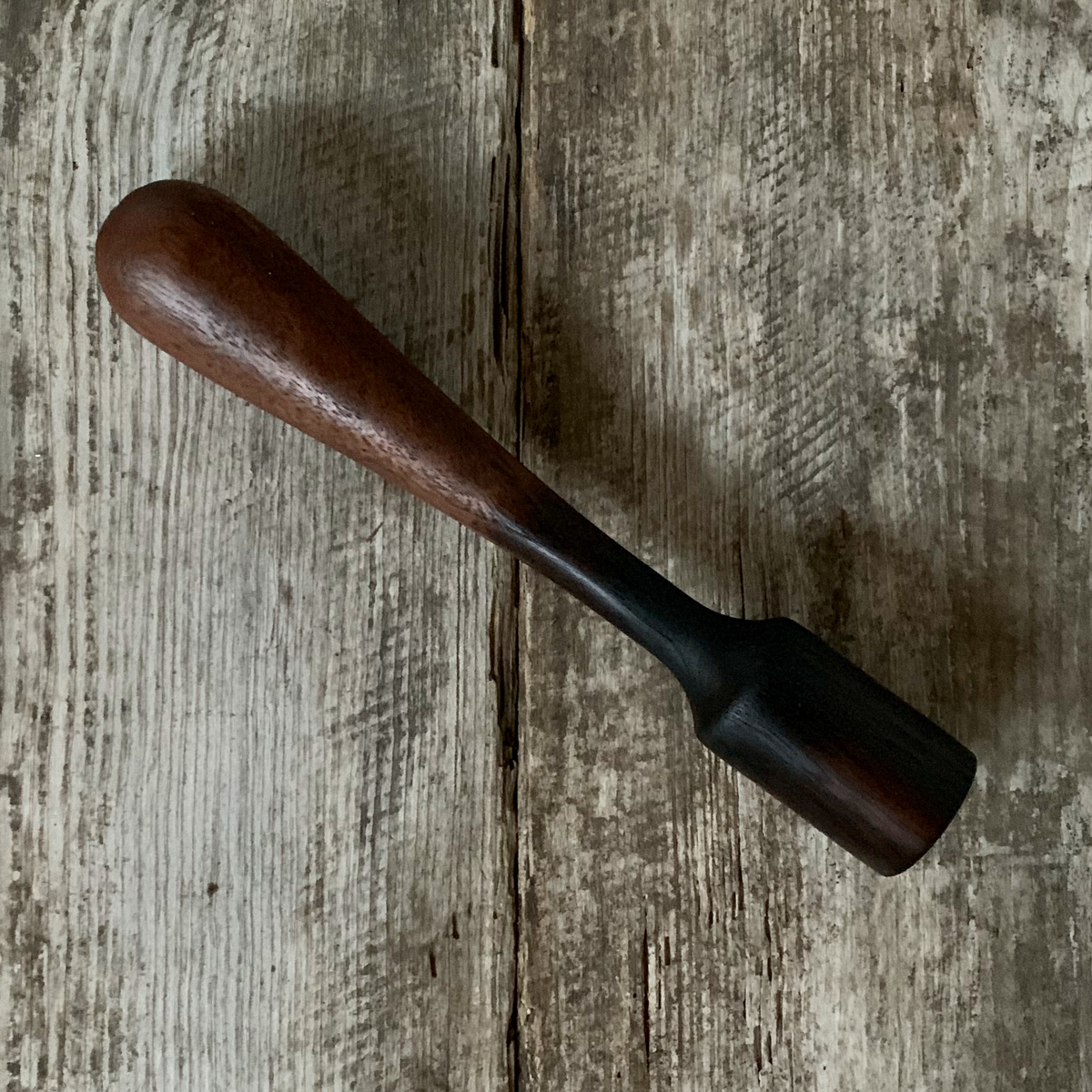 wooden cocktail muddler in tennessee walnut
